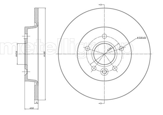 Диск тормозной METELLI 23-0686C