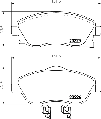 Колодки тормозные дисковые HELLA/BEHR/PAGID 8DB355018511