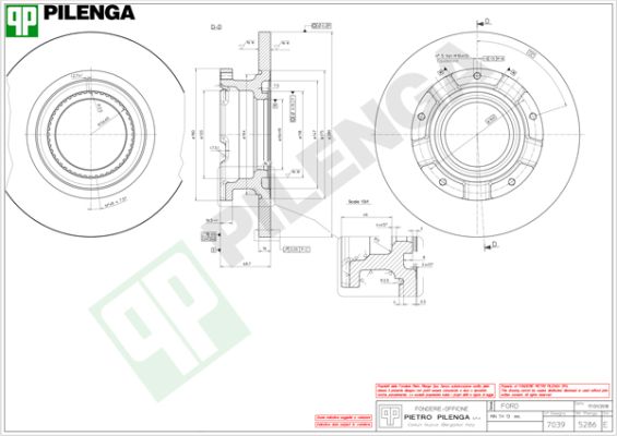 Диск тормозной PILENGA 5286