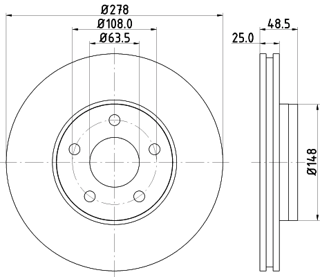Тормозной диск HELLA/BEHR/PAGID 55377