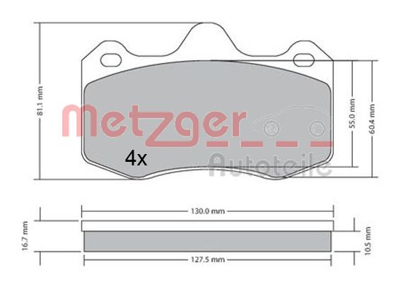 Колодки тормозные дисковые METZGER 1170656