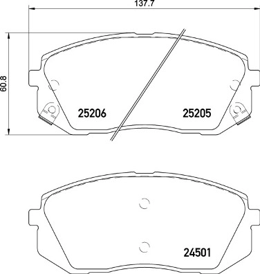 Колодки тормозные дисковые BREMBO P30093X