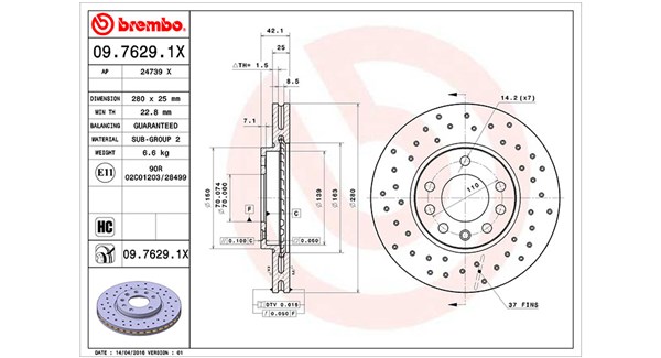 Тормоз.диски chevrolet opel MAGNETI MARELLI 360406038802