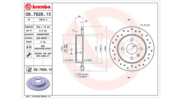 Тормоз.диски opel vauxhall MAGNETI MARELLI 360406038902