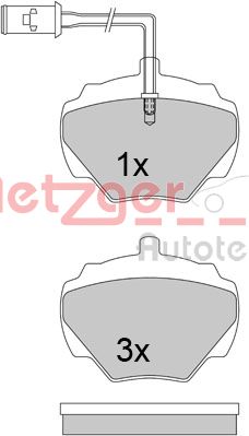Колодки тормозные дисковые METZGER 1170626