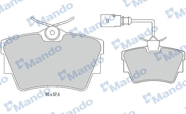 Колодки тормозные дисковые MANDO MBF015023