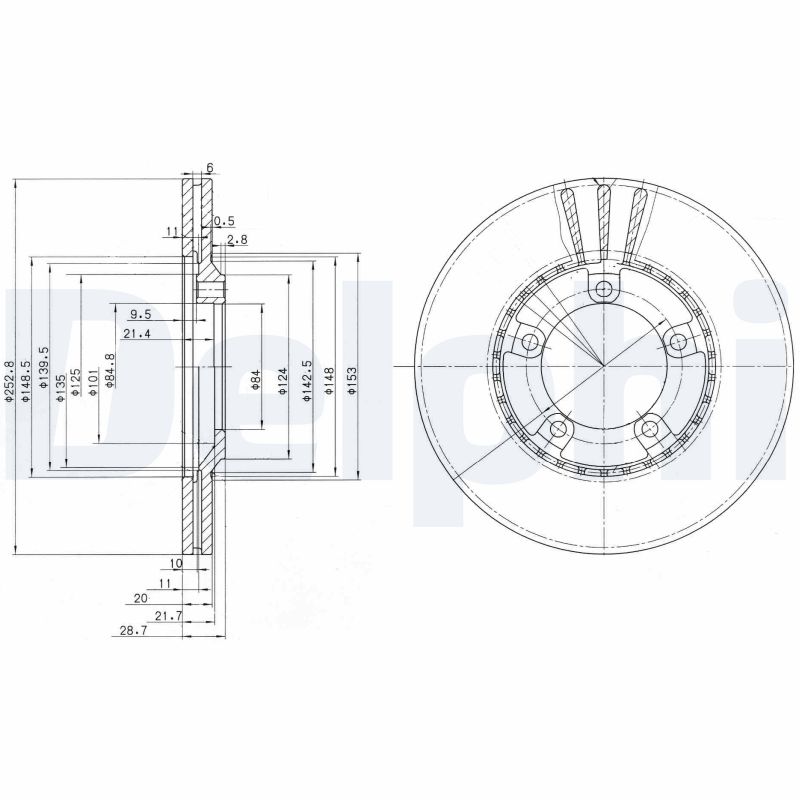 Диск тормозной DELPHI BG3071