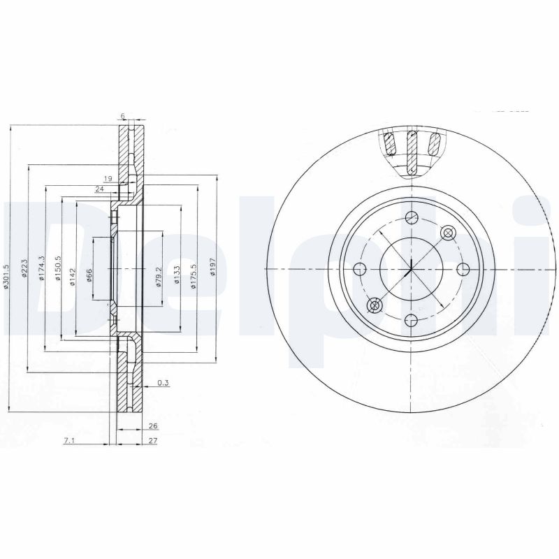 Диск тормозной DELPHI BG4002