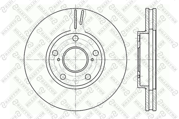 Диск тормозной передний вентилируемый STELLOX 6020-4549V-SX