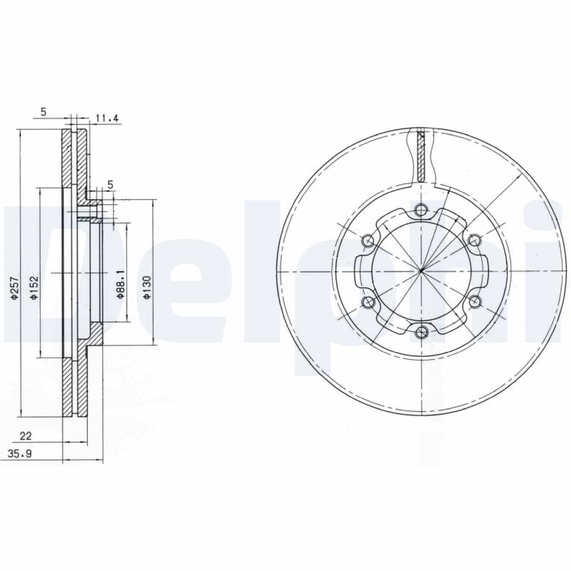 Диск тормозной DELPHI BG2524