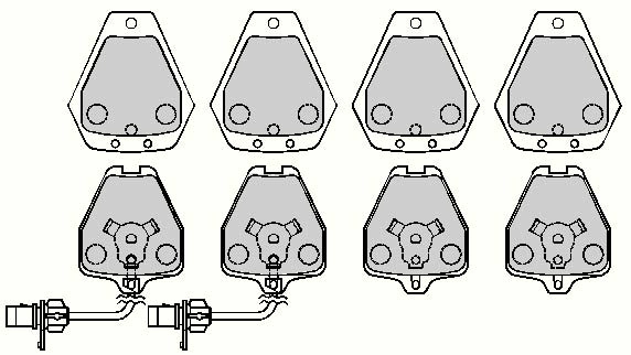 Комплект тормозных колодок дисковый тормоз anl braking