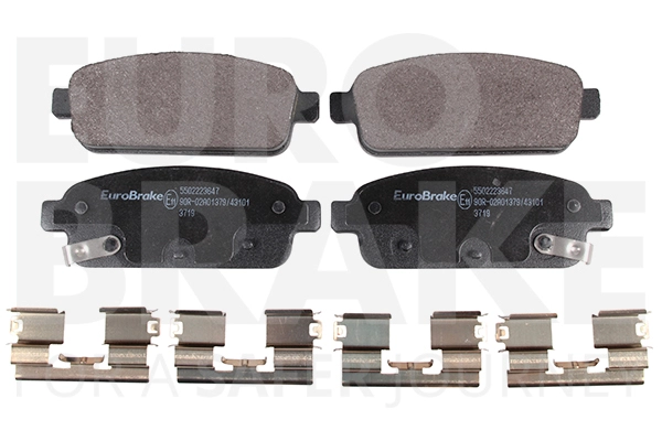 Тормозные колодки дисковые задние EUROBRAKE 5502223647