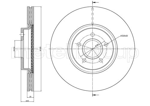 Диск тормозной CIFAM 800-892C