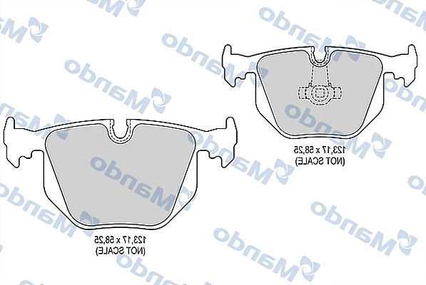 Колодки тормозные дисковые MANDO MBF015407