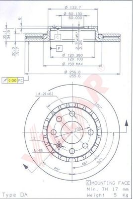 Диск тормозной VILLAR 628.0480