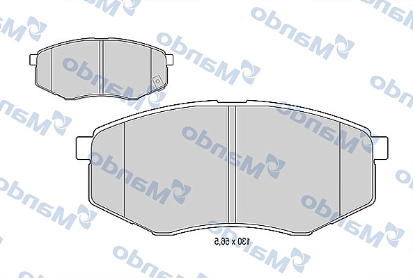 Колодки тормозные дисковые MANDO MBF015553