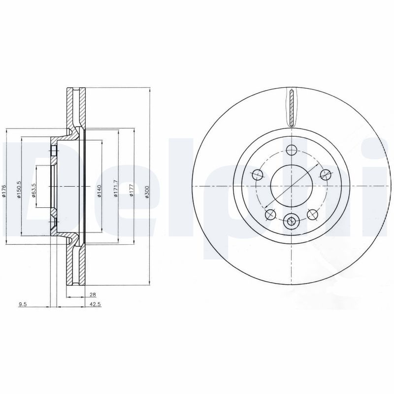 Диск тормозной DELPHI BG4094