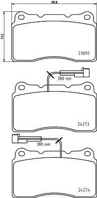 Колодки тормозные дисковые HELLA/BEHR/PAGID 8DB355012291