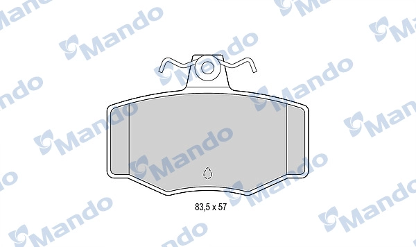 Колодки тормозные дисковые MANDO MBF015730