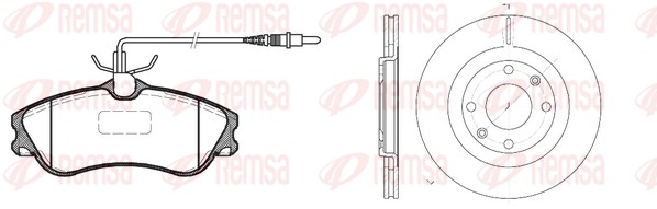 Комплект тормозов дисковый тормозной механизм REMSA 8634.00