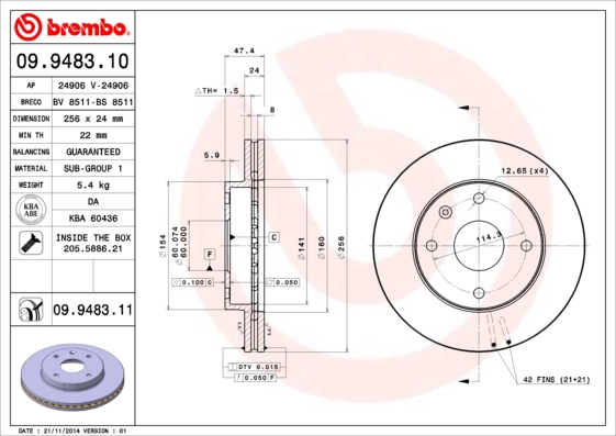Диск тормозной AP 24906V