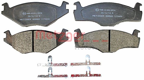 Колодки тормозные дисковые METZGER 1170033