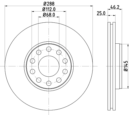 Диск тормозной MINTEX MDC2338