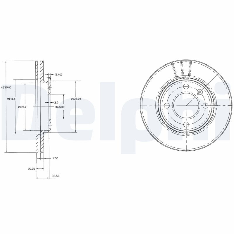 Диск тормозной DELPHI BG2109