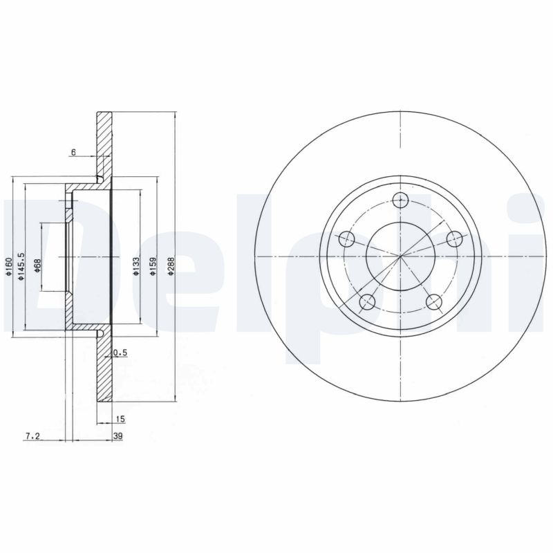 Диск тормозной DELPHI BG2749