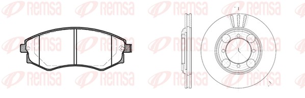 Комплект тормозов дисковый тормозной механизм REMSA 8318.00
