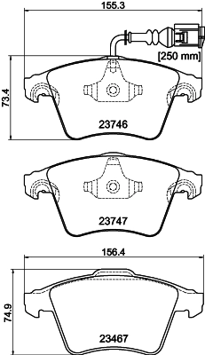 Колодки тормозные дисковые HELLA/BEHR/PAGID 8DB355011171