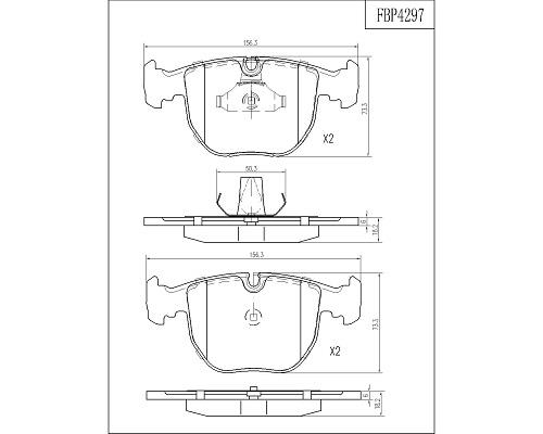 Колодки тормозные дисковые FI.BA FBP4297