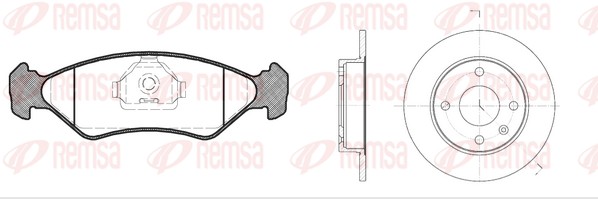 Комплект тормозов дисковый тормозной механизм REMSA 8285.00