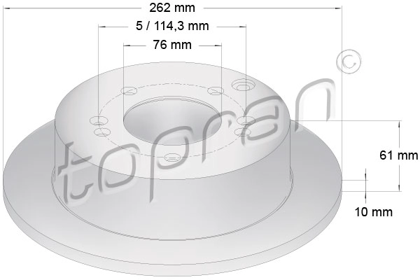Brake disc HANS PRIES/TOPRAN 820381