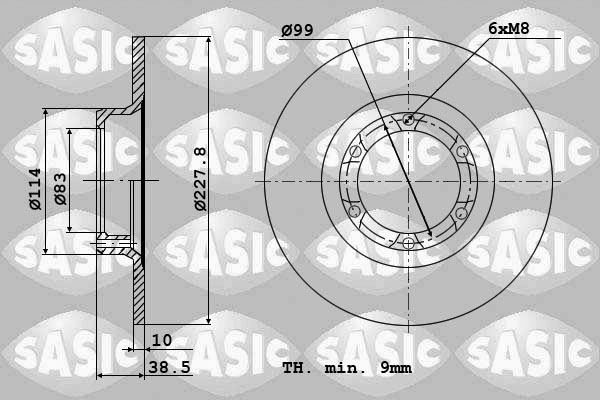Диск тормозной SASIC 4004240J