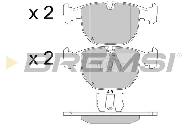 Колодки тормозные дисковые BREMSI BP2774