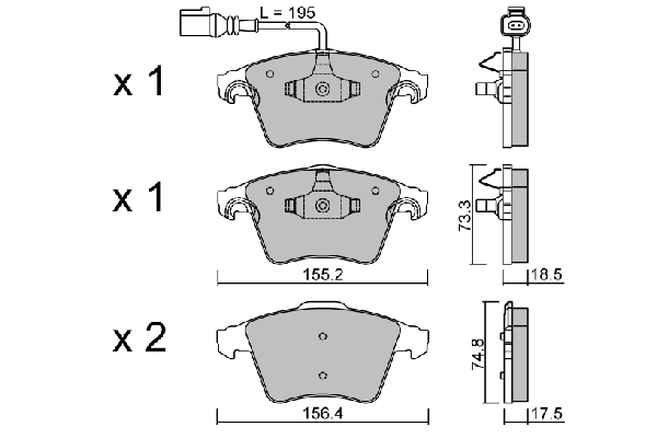 Колодки тормозные дисковые AISIN BPVW1004