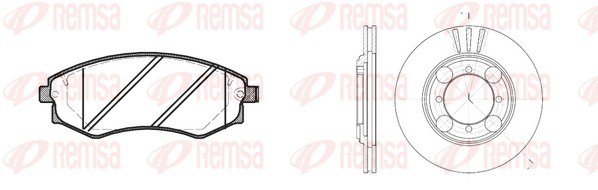 Комплект тормозов дисковый тормозной механизм REMSA 8318.01