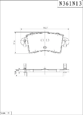 Колодки тормозные дисковые NPS N361N13