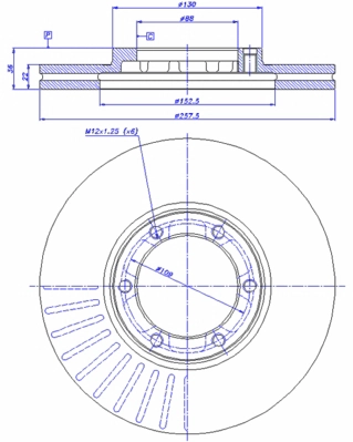 Диск тормозной CAR 142.517
