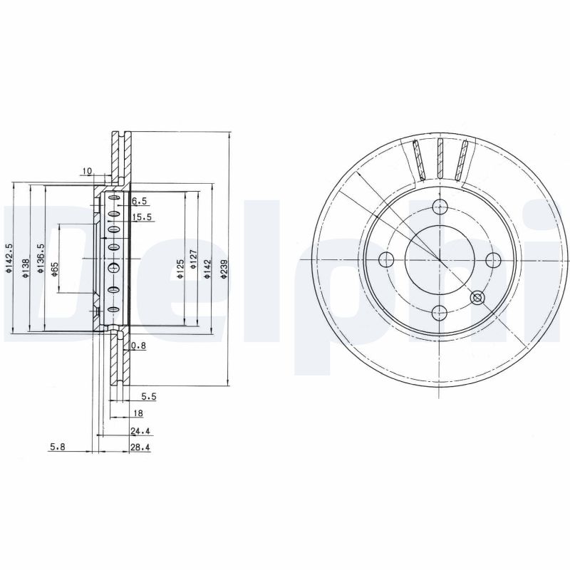 Диск тормозной DELPHI BG2982