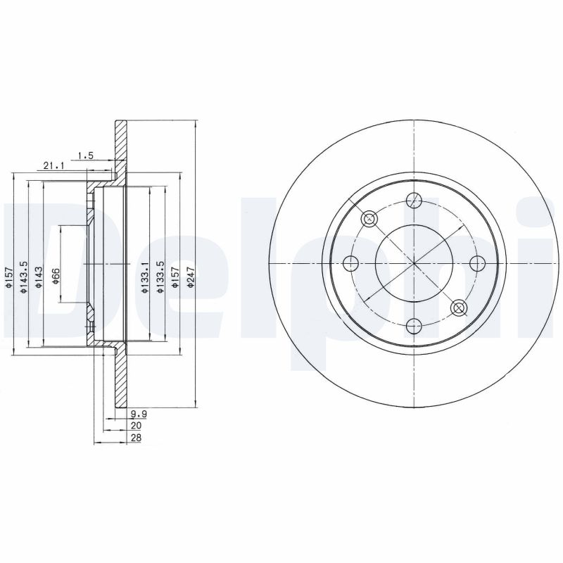 Диск тормозной DELPHI BG2213