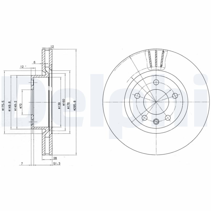 Диск тормозной DELPHI BG2742