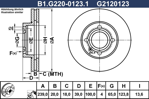 Диск тормозной GALFER B1G22001231