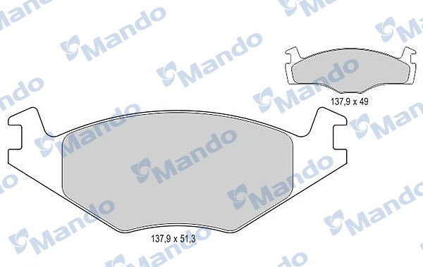Колодки тормозные дисковые MANDO MBF015069