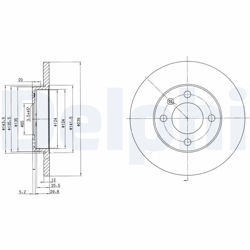 Диск тормозной DELPHI BG2116