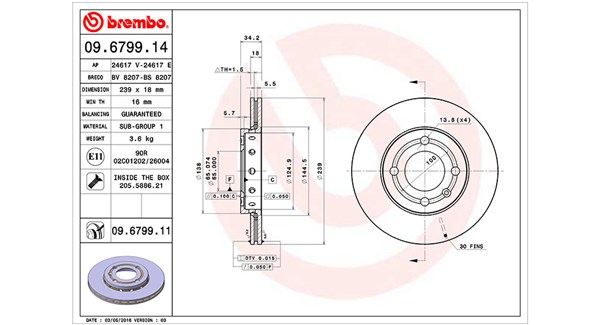 Диск тормозной MAGNETI MARELLI 360406048900