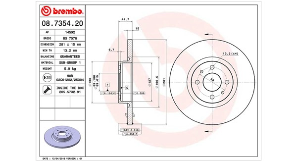Диск тормозной MAGNETI MARELLI 360406010600