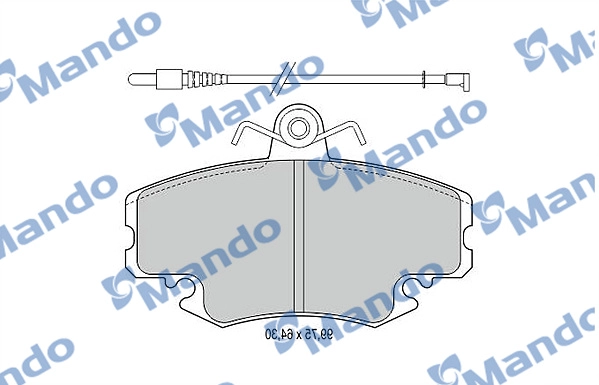 Колодки тормозные дисковые MANDO MBF015076