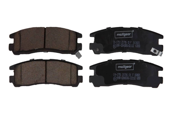 Комплект тормозных колодок дисковый тормоз MAXGEAR 19-1751